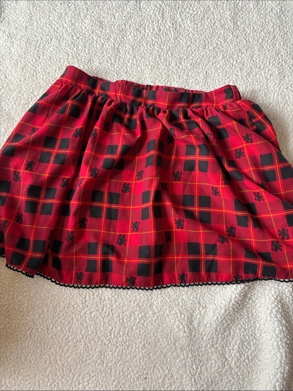 Harry Potter red Gryffindor plaid skirt